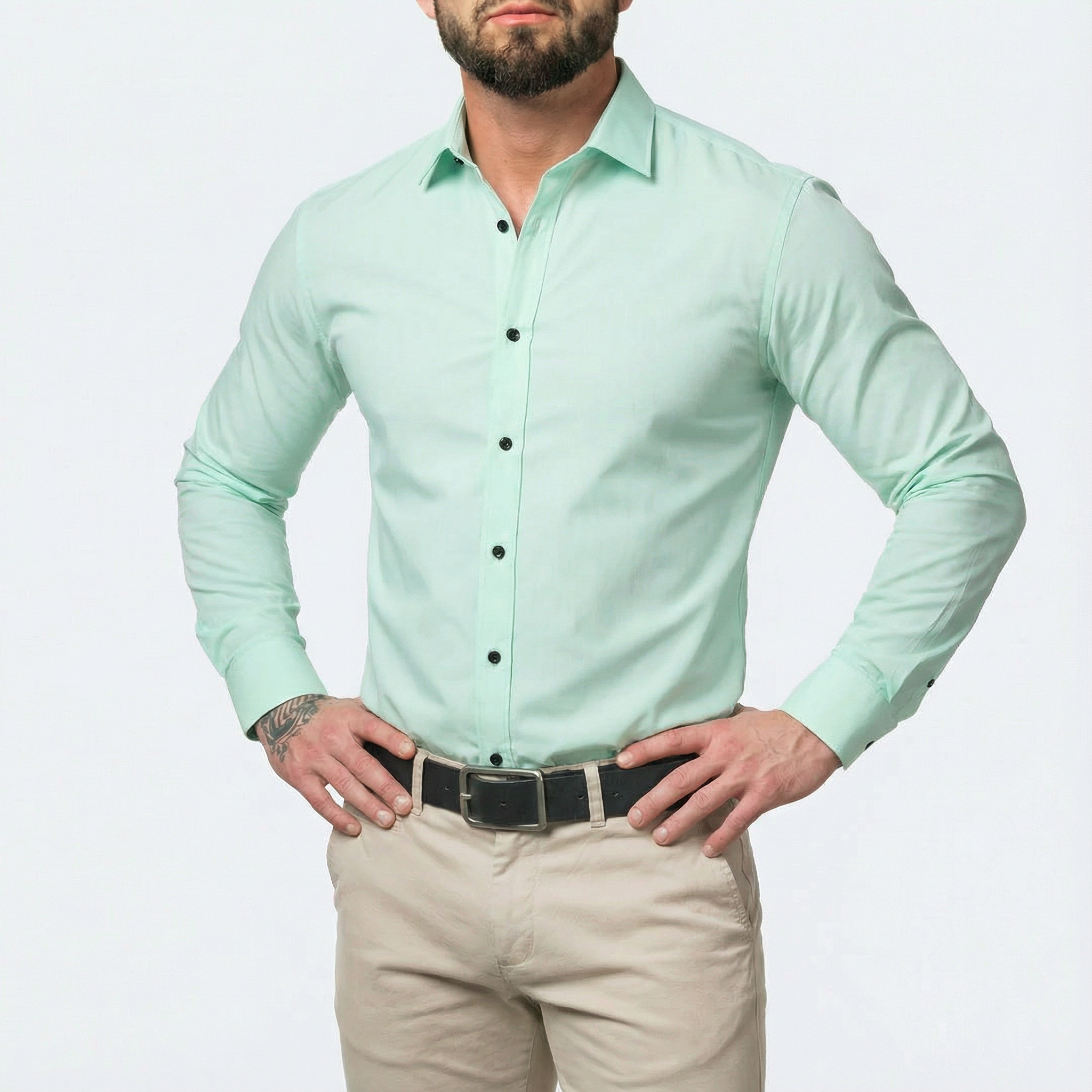 The "Infinite" Performance Dress Shirt | 4-Way Stretch & Zero-Iron