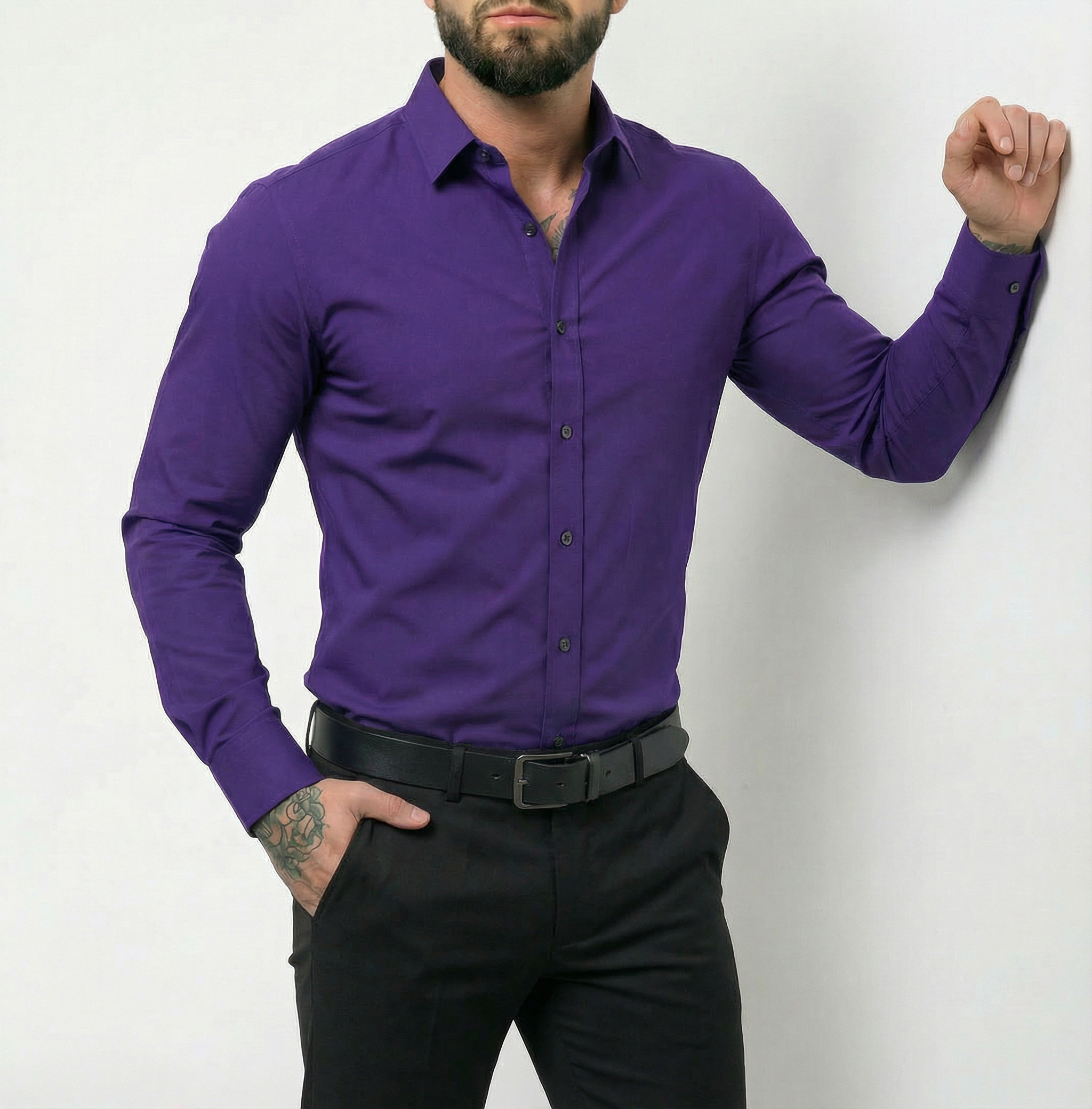 The "Infinite" Performance Dress Shirt | 4-Way Stretch & Zero-Iron