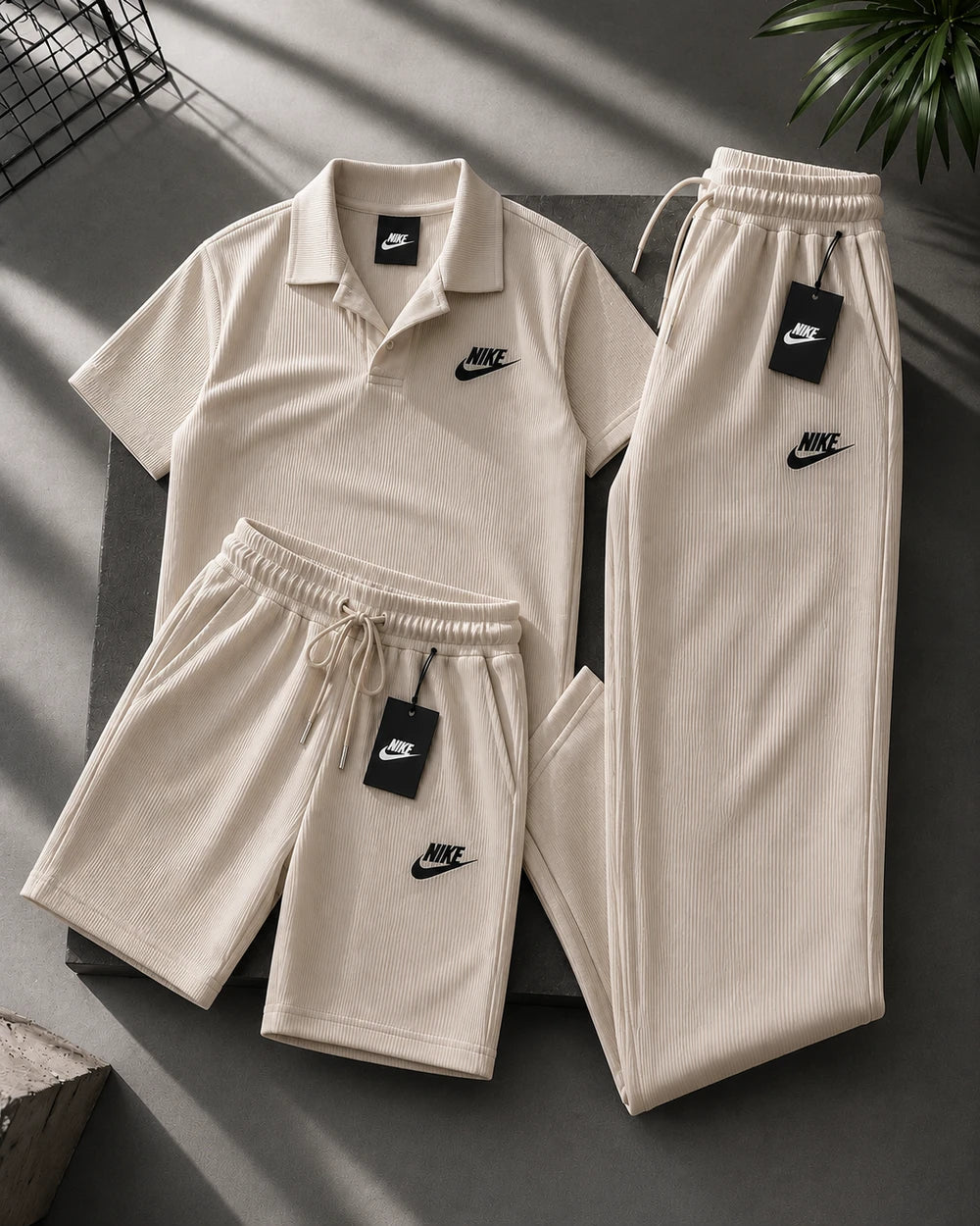 Everyday Ribbed Comfort Polo Set