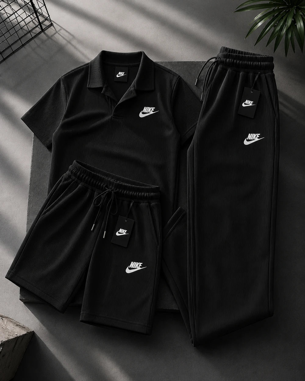 Everyday Ribbed Comfort Polo Set