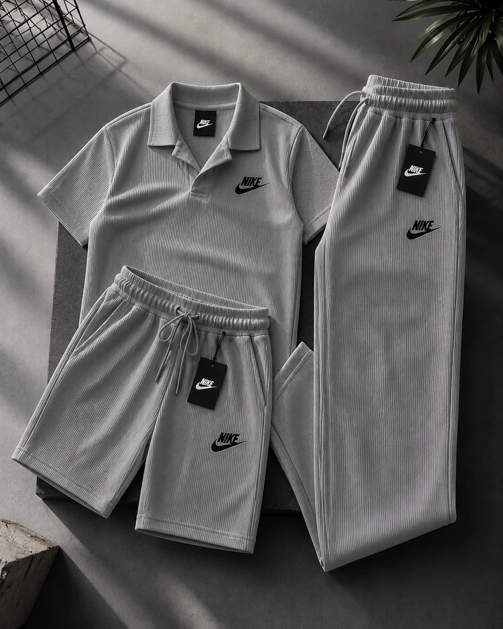 Everyday Ribbed Comfort Polo Set