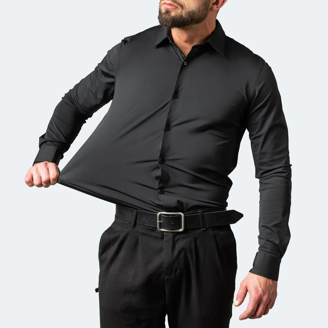 The "Infinite" Performance Dress Shirt | 4-Way Stretch & Zero-Iron