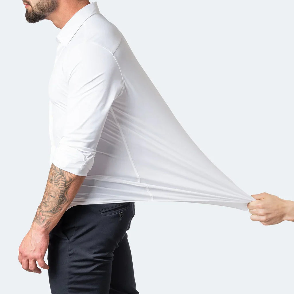 The "Infinite" Performance Dress Shirt | 4-Way Stretch & Zero-Iron